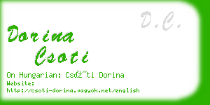 dorina csoti business card